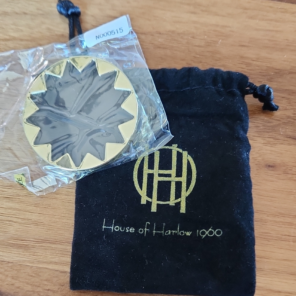 House of Harlow 1960 Gold and Black Sunburst Pendant